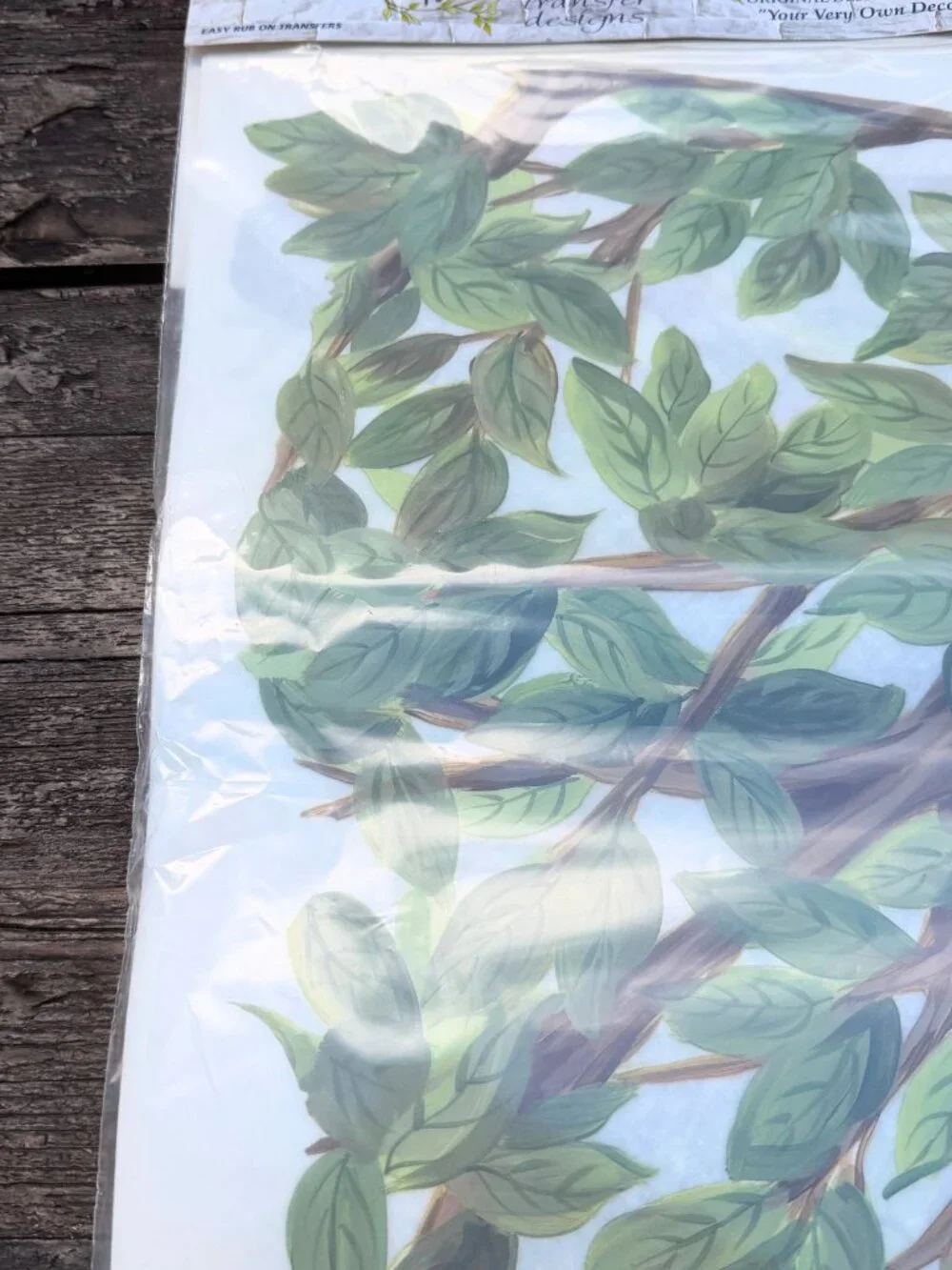 Vintage Tatouage Transfer Rub Designs Carolyn Yovan Apple Magnolia Tree 6 Feet